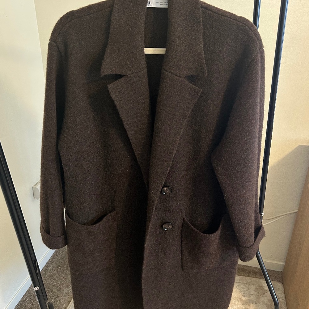 Zara Brown Wool Coat